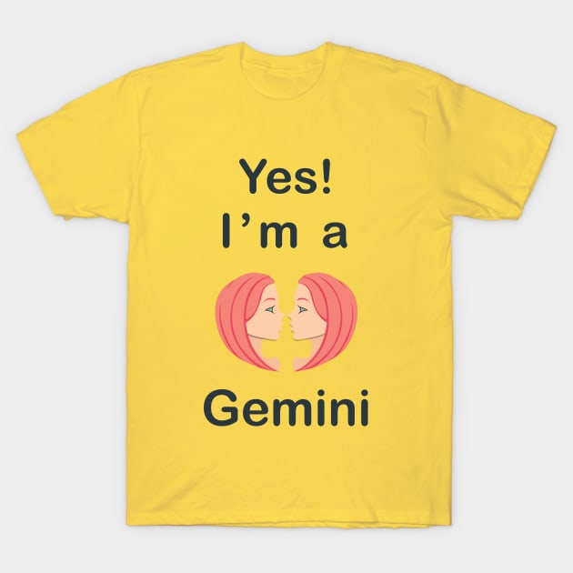 Yes I am a Gemini T-Shirt by aleo